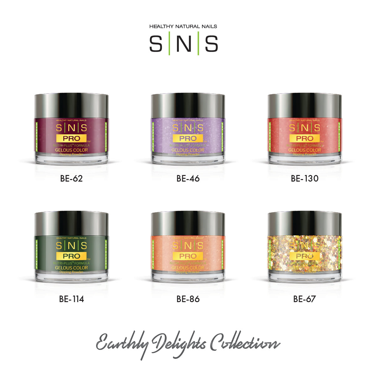 SNS Earthly Delights - 6 Colors Collection - Dip/Acrylic Powder  by Signature Nail System SNS Nails USA