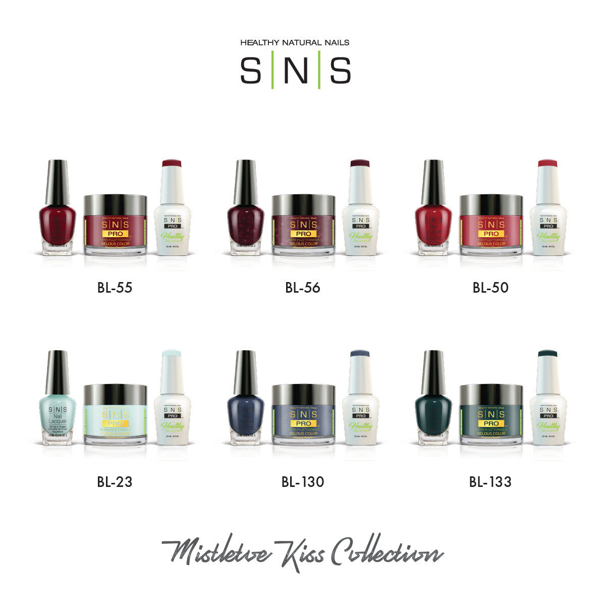 SNS Mistletoe Kiss - 6 Colors Collection - 4in1 by Signature Nail System SNS Nails USA