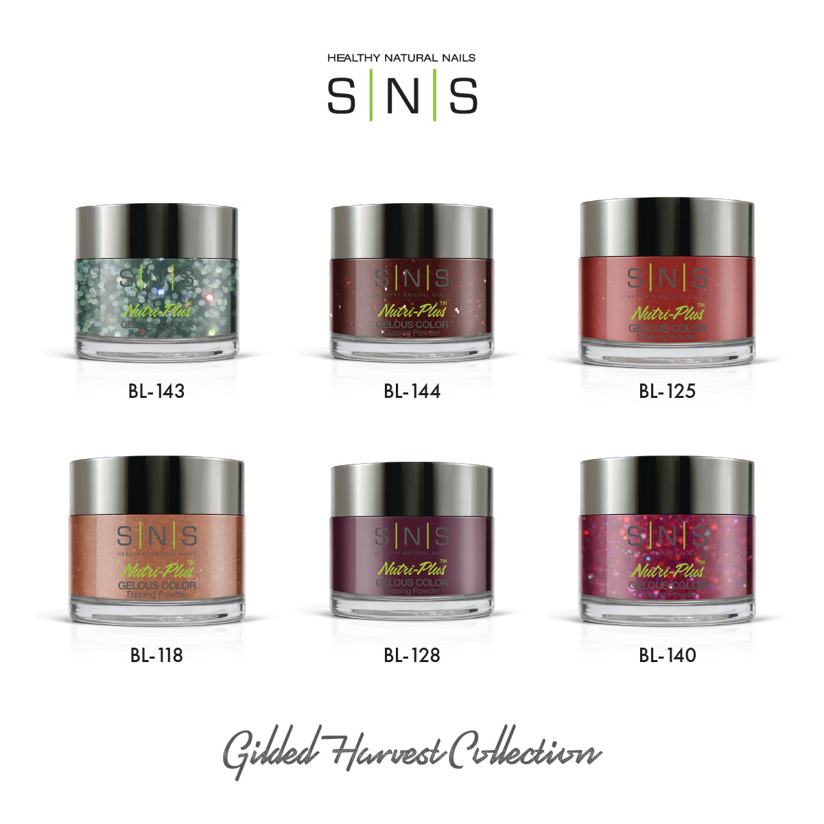 SNS Gilded Harvest - 6 Colors Collection - Dip/Acrylic Powder  by Signature Nail System SNS Nails USA