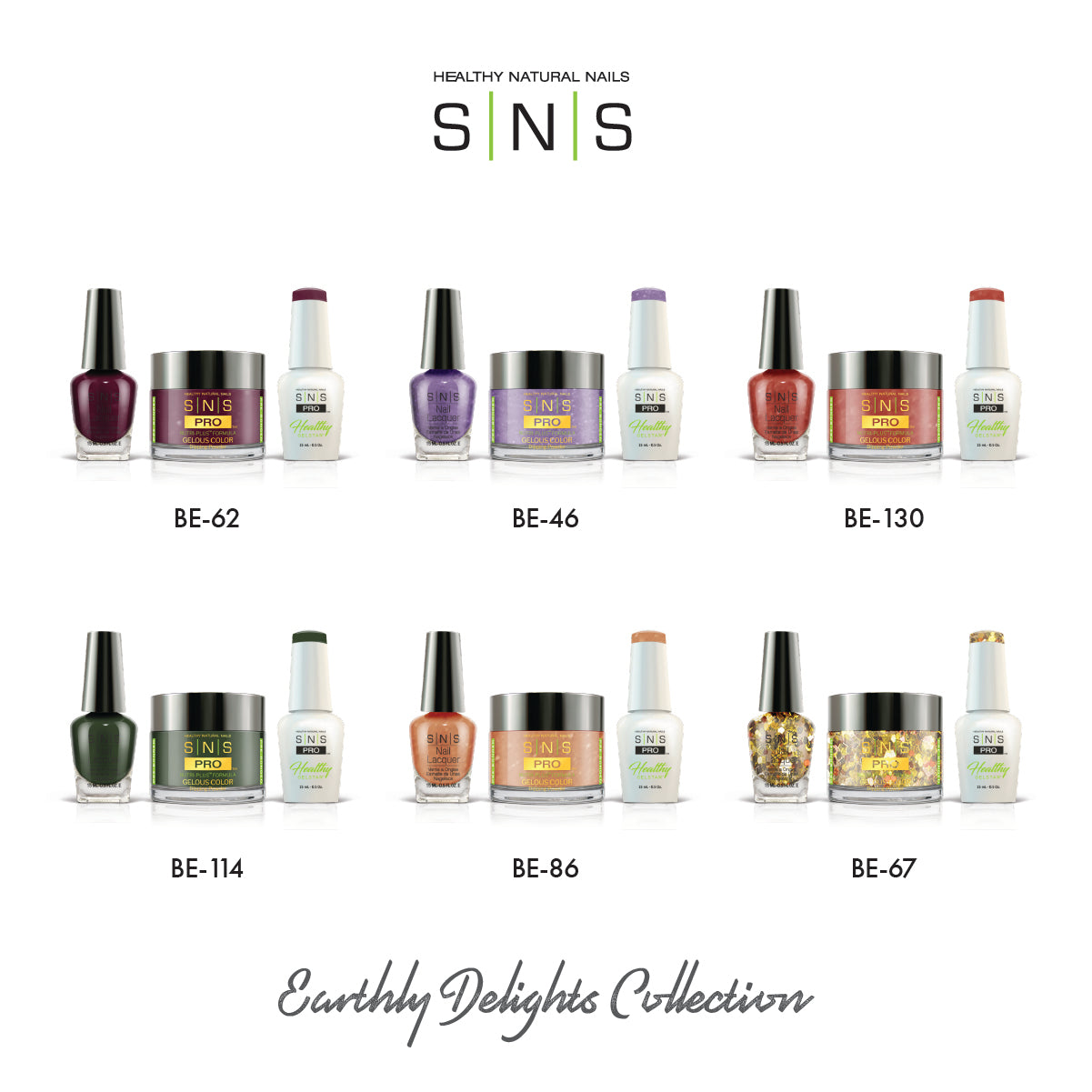 SNS Earthly Delights - 6 Colors Collection - 4in1 by Signature Nail System SNS Nails USA