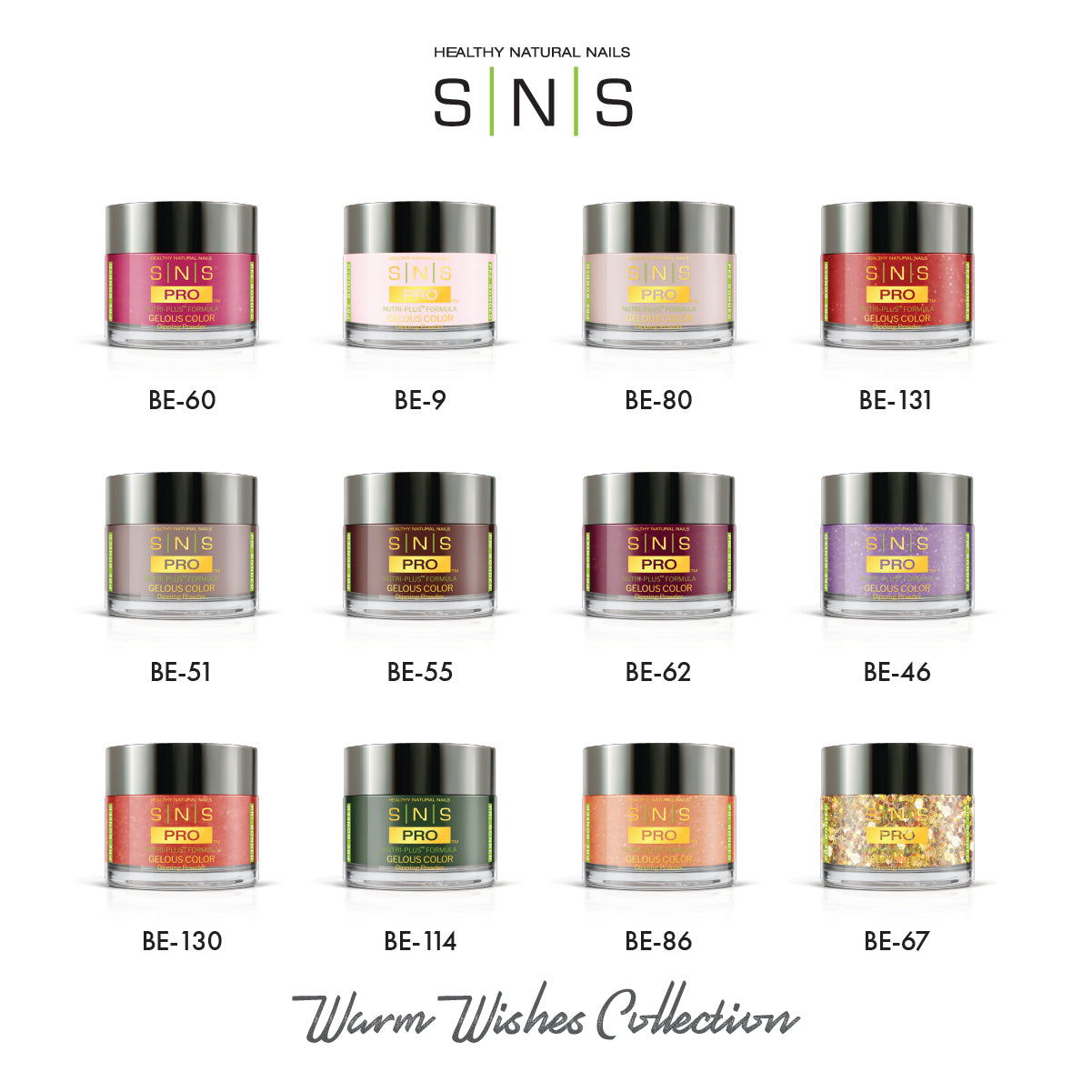 SNS Warm Wishes - 12 Colors Collection - Dip/Acrylic Powder  by Signature Nail System SNS Nails USA