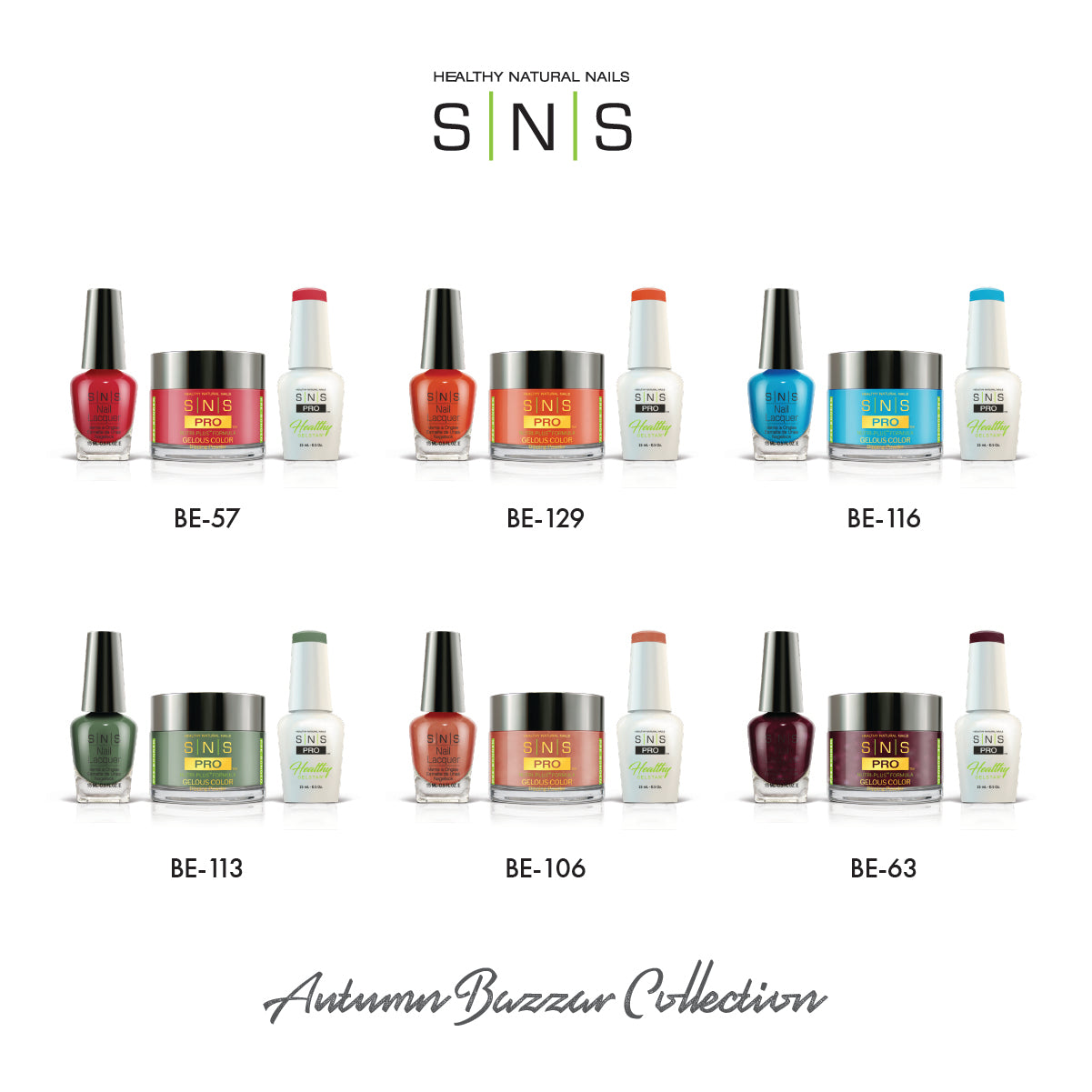 SNS Autumn Bazaar - 6 Colors Collection - 4in1 by Signature Nail System SNS Nails USA