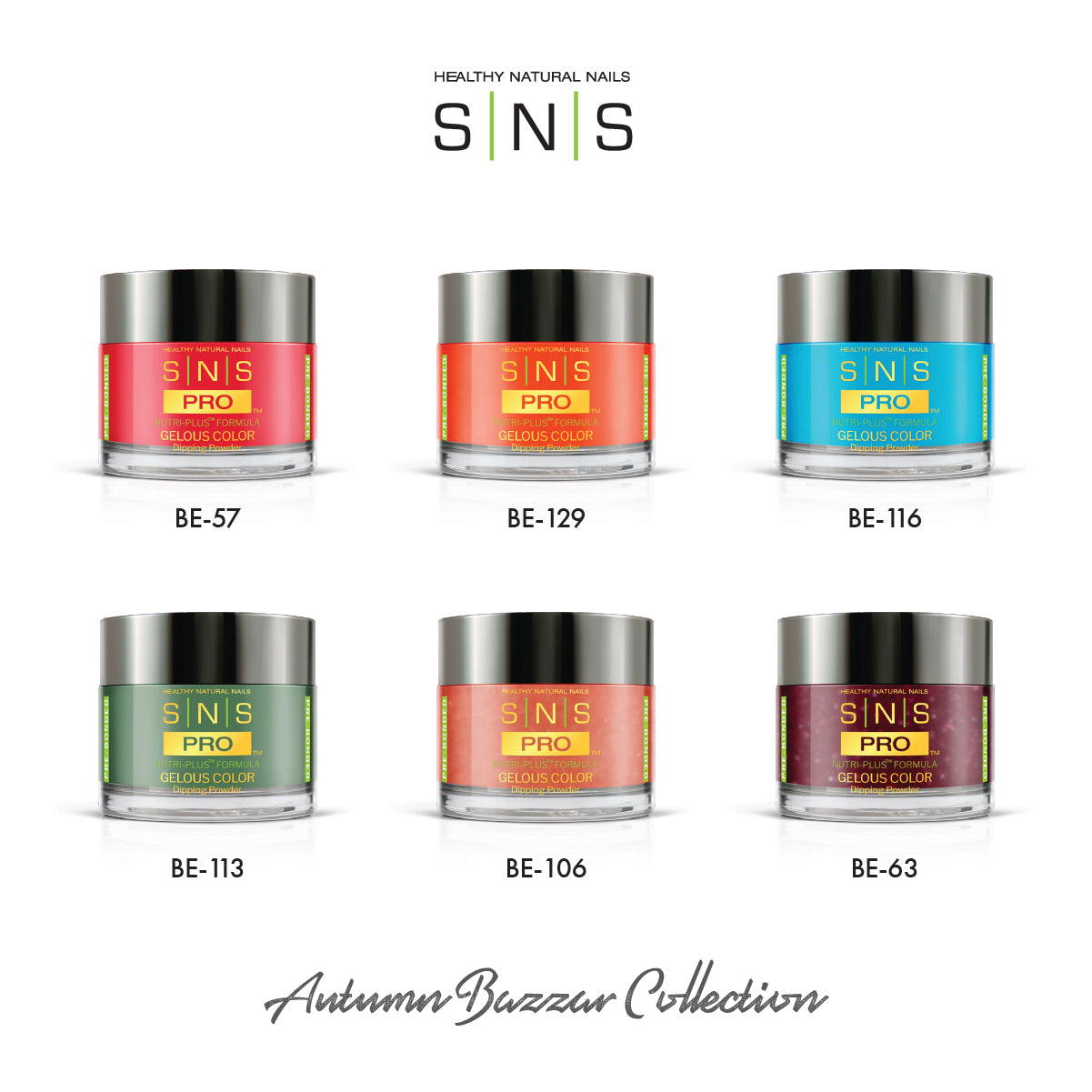 SNS Autumn Bazaar - 6 Colors Collection - Dip/Acrylic Powder  by Signature Nail System SNS Nails USA