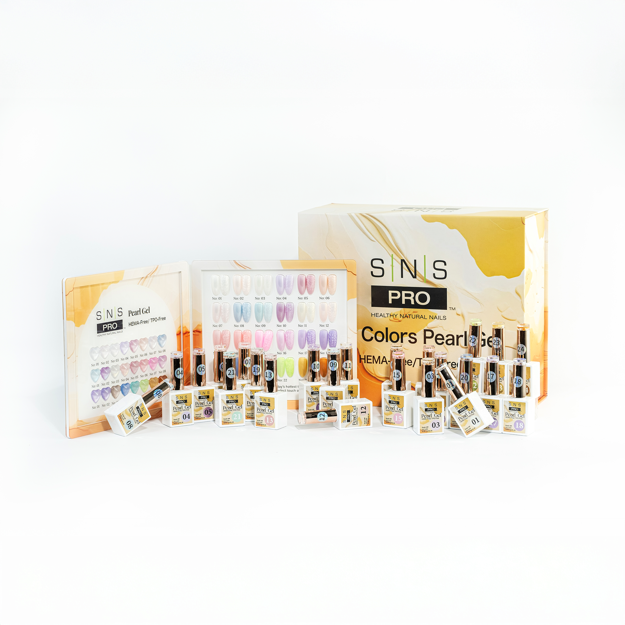 SNS Pearl Gel Collection - Set 24 Colors - Gel Polish 0.5oz