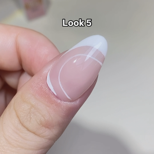 LDS - 02 (ver 2) White - Line Art Gel Nails Polish Nail Art