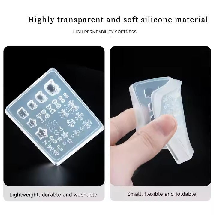 3D Nail Charm Mold 14 - Cat - DTK Nail Supply