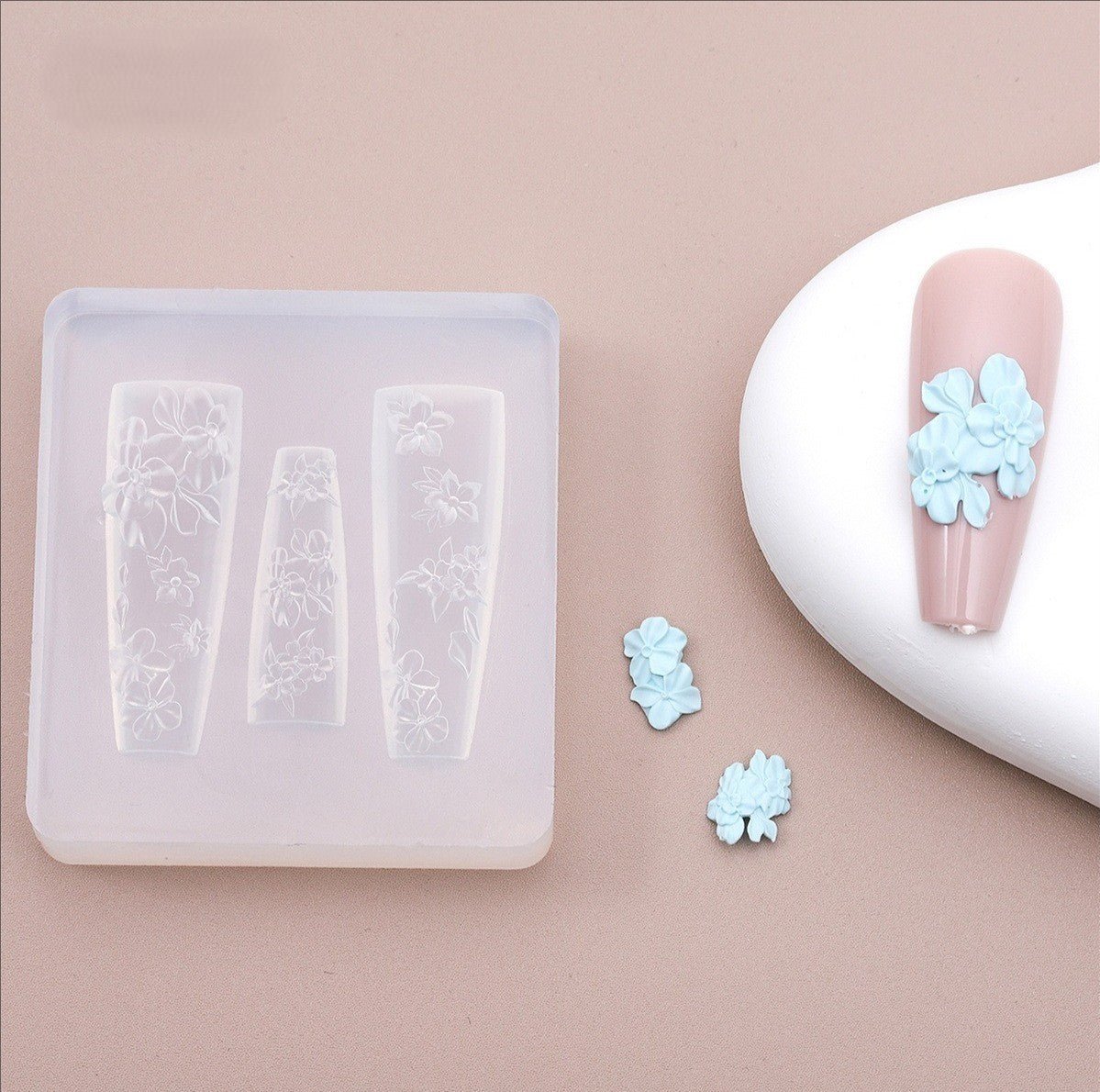3D Nail Charm Mold 19 - 7 Six Petals Flower - DTK Nail Supply