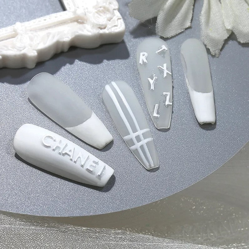 3D Nail Charm Mold 6 - Alphabet - DTK Nail Supply