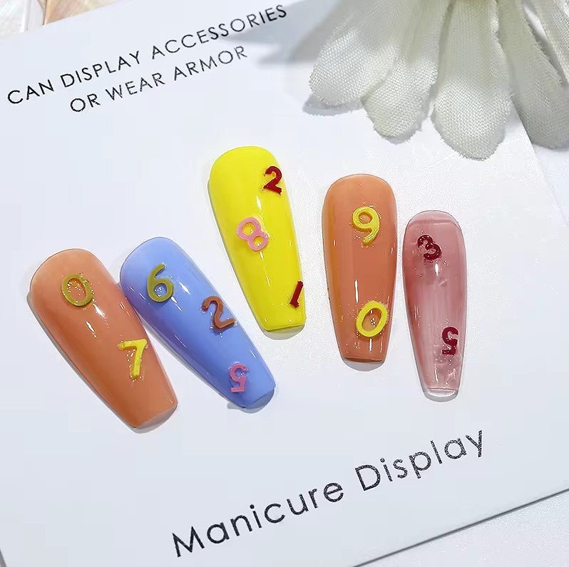 3D Nail Charm Mold 9 - Numbers - DTK Nail Supply
