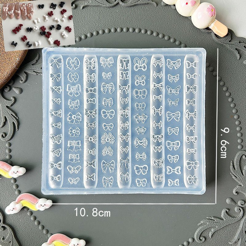3D Nail Charm Mold - Assorted Bows - DTK Nail Supply