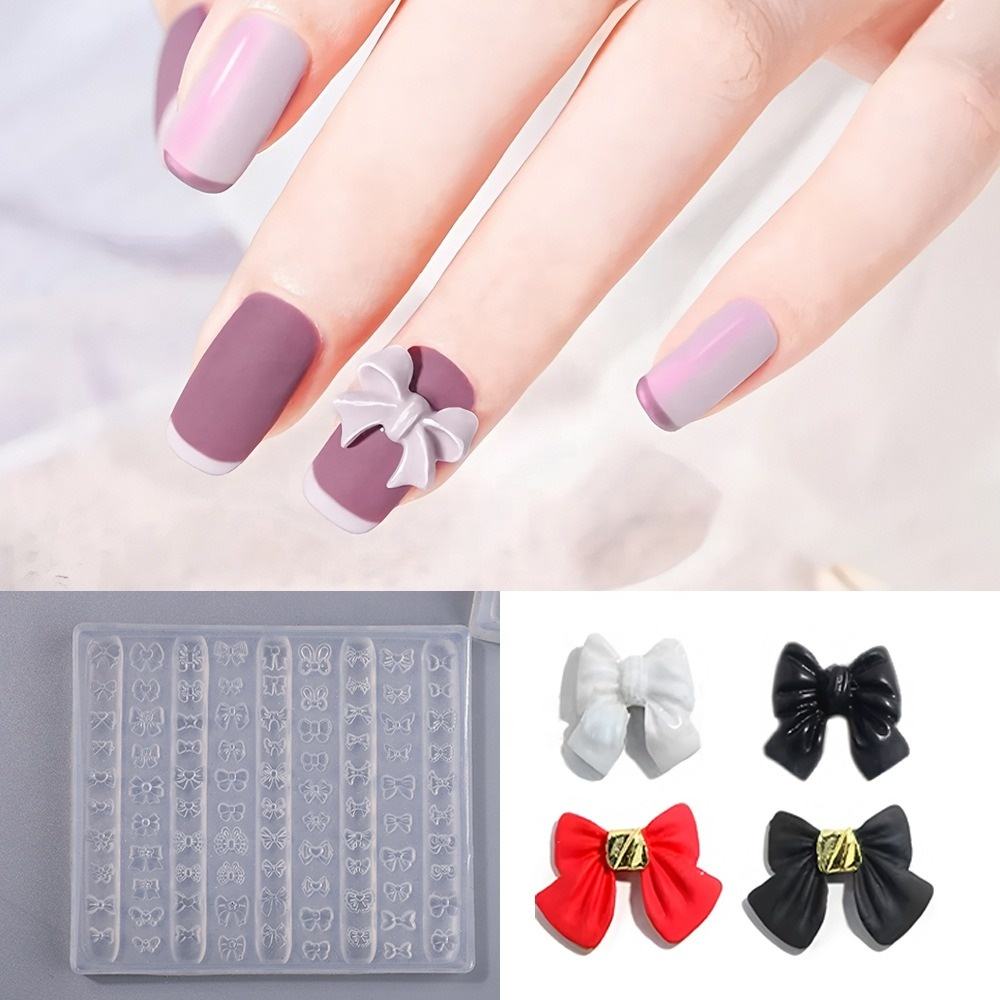 3D Nail Charm Mold - Assorted Bows - DTK Nail Supply