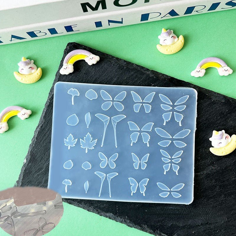 3D Nail Charm Mold - Butterfly & Maples - DTK Nail Supply