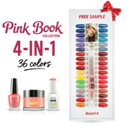 SNS Pro 4 in 1 - Board 4 Pink Collection (109 - 144) - Dip, Gel & Lacquer Matching
