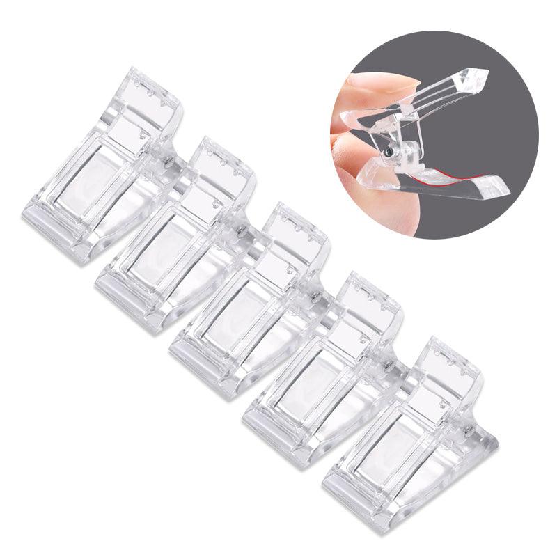 5Pcs Plastic Nails Mold Holder Fashion Extend the Glue Shaping Clip All for Manicure Design
