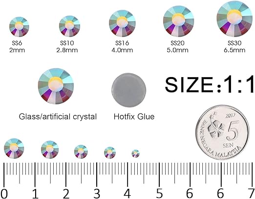 Crystal Rhinestones Gems for Nails Design Mix 6 Shapes Crystal Diamonds Stone Bling with Tweezers for Nail Art DIY Craft 02 - Crystal Parsh