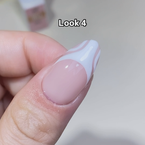 LDS - 02 (ver 2) White - Line Art Gel Nails Polish Nail Art