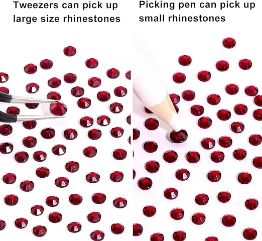 Crystal Rhinestones Gems for Nails Design Mix 6 Shapes Crystal Diamonds Stone Bling with Tweezers for Nail Art DIY Craft 06 - Light Slam