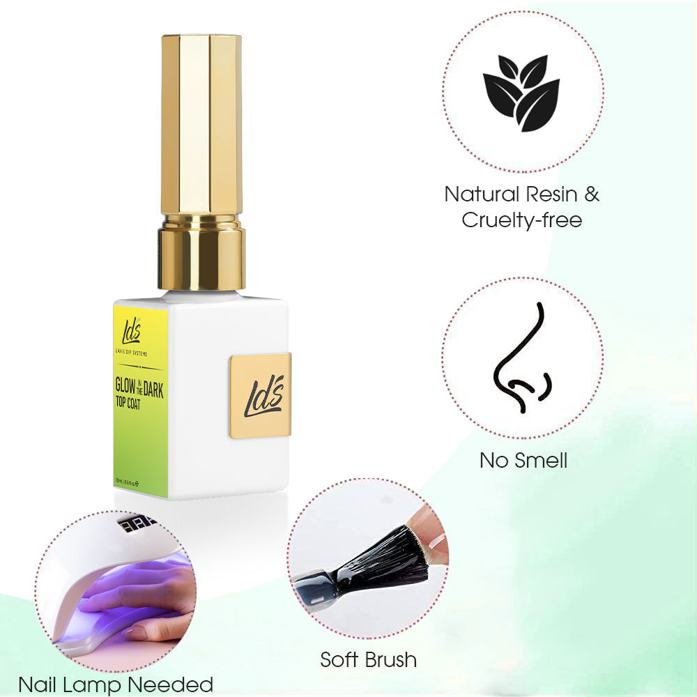 LDS Glow in the Dark Gel Top Coat 15ml
