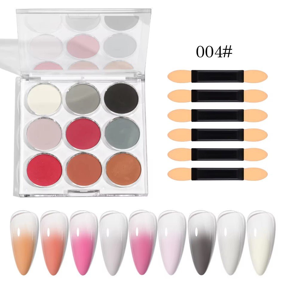 9 Colors Gradient Nail Powder 004 Angel Dress - DTK Nail Supply