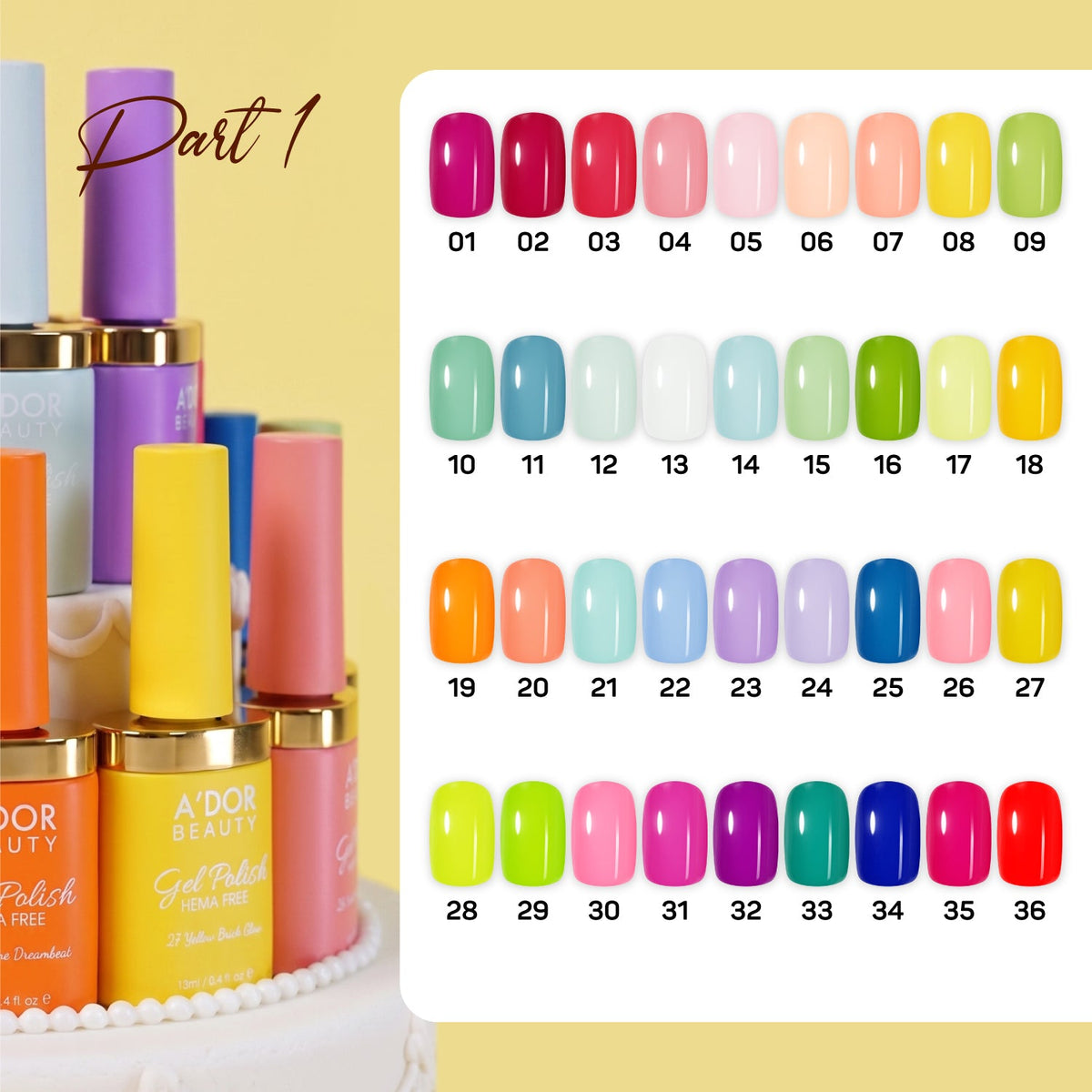 A'DOR - HEMA-Free Set Gel Polish