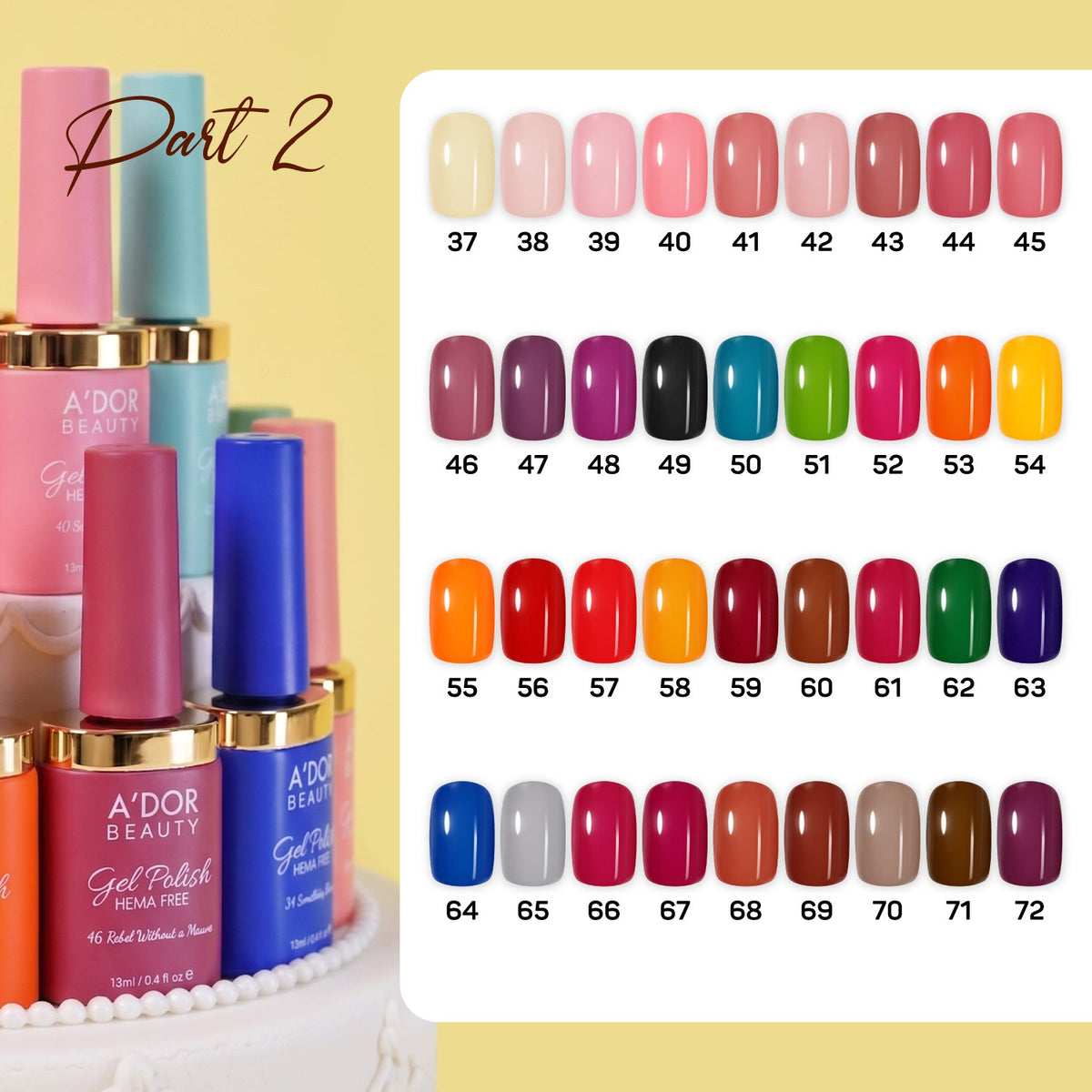 A'DOR - HEMA-Free Set Gel Polish
