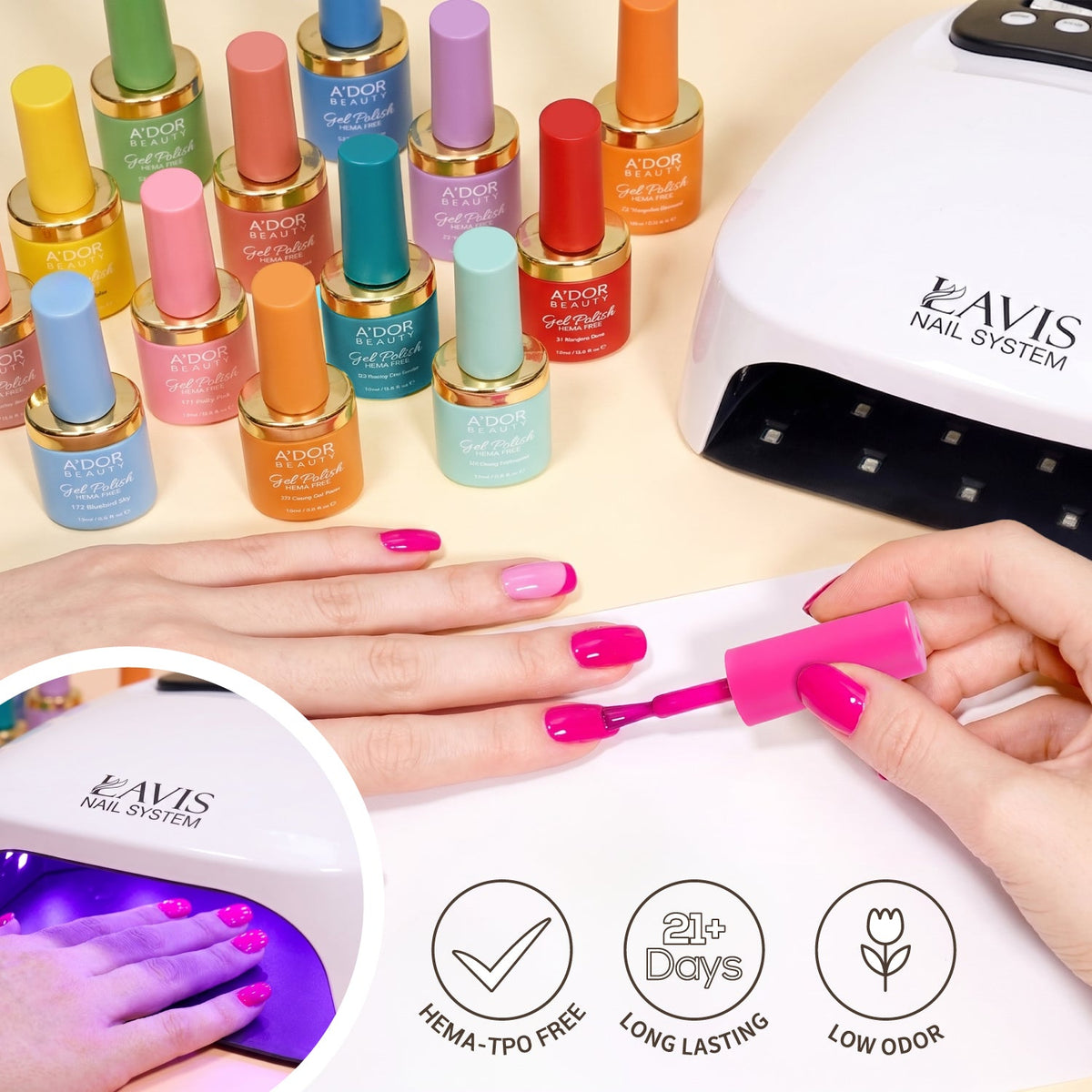 A'DOR - HEMA-Free Set Gel Polish