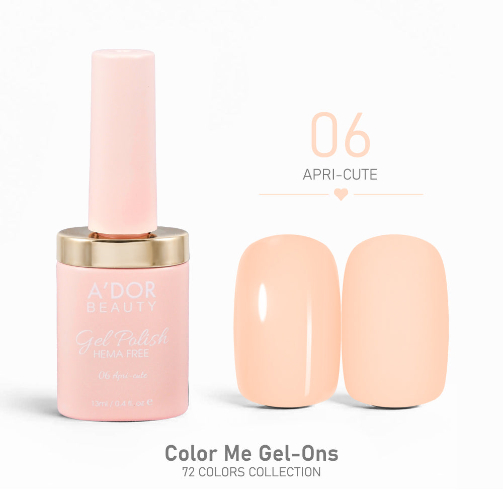 A'DOR HEMA-Free Gel Polish - 06 - Apri-cute - 0.4 oz - Color Me Gel-Ons Collection