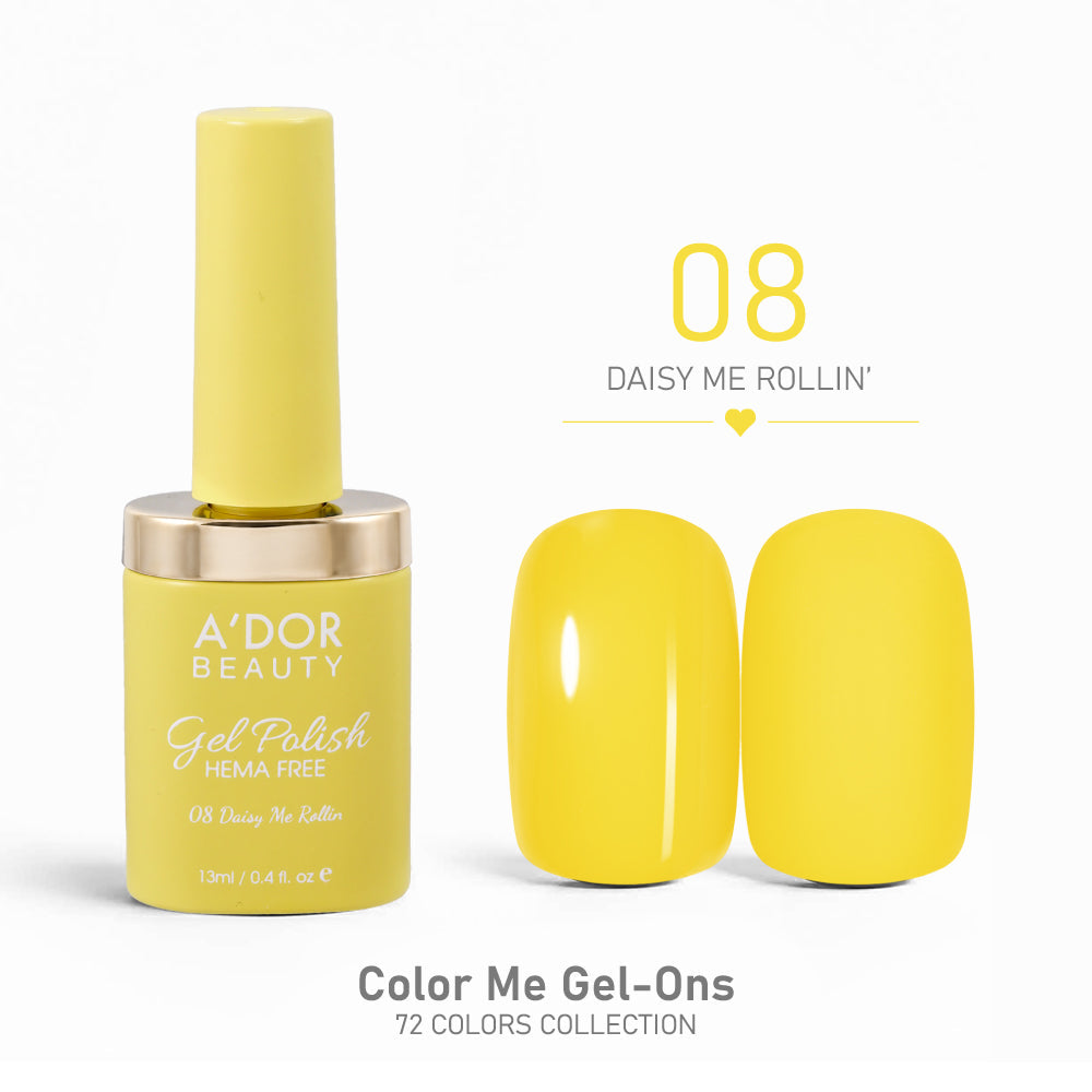 A'DOR HEMA-Free Gel Polish - 08 - Daisy Me Rollin' - 0.4 oz - Color Me Gel-Ons Collection