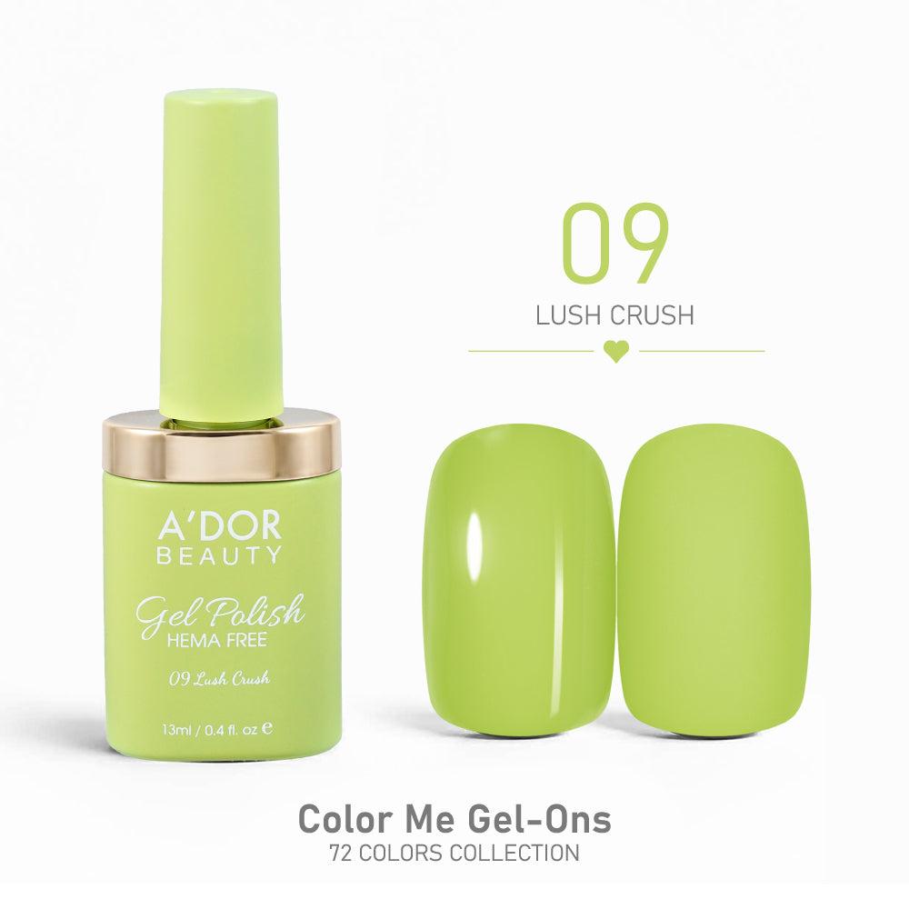 A'DOR HEMA-Free Gel Polish - 09 - Lush Crush - 0.4 oz - Color Me Gel-Ons Collection