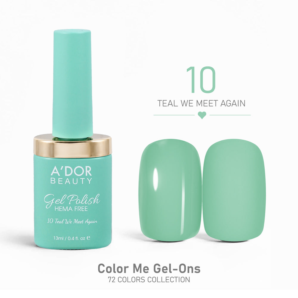 A'DOR HEMA-Free Gel Polish - 10 - Teal We Meet Again - 0.4 oz - Color Me Gel-Ons Collection