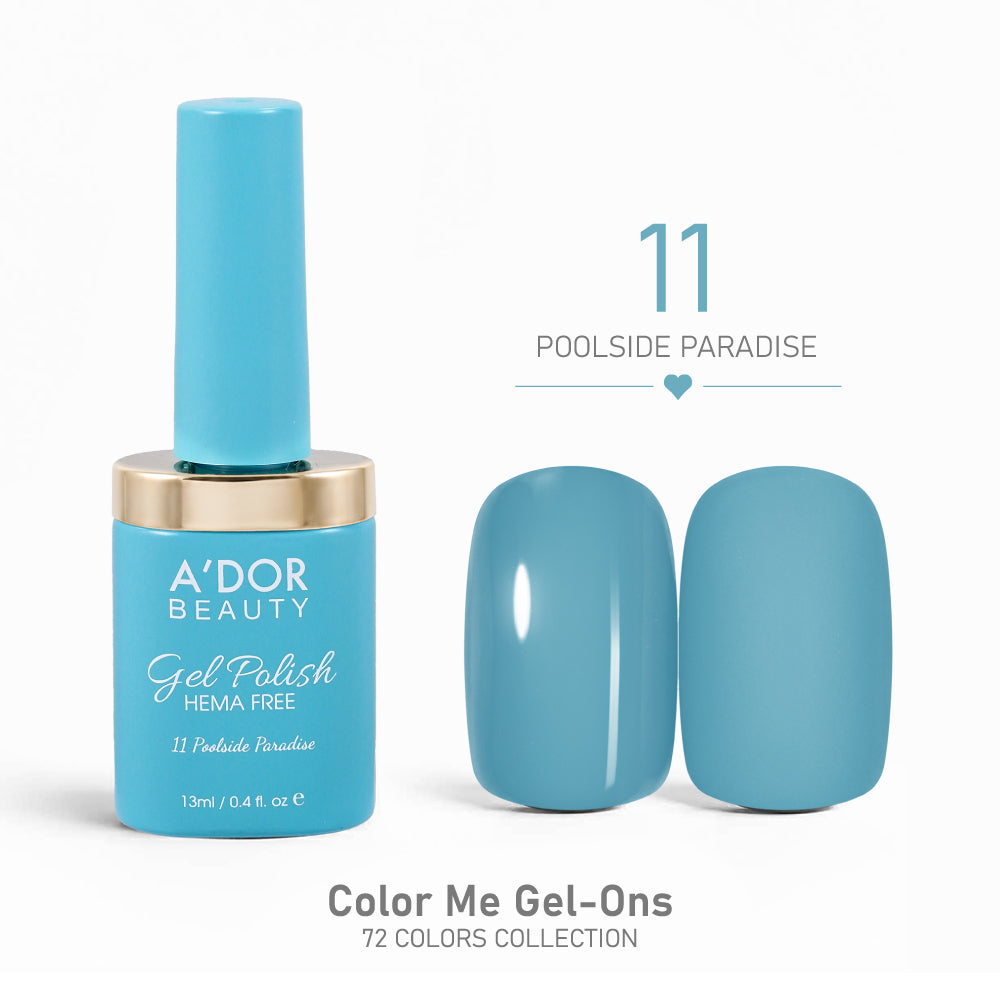 A'DOR HEMA-Free Gel Polish - 11 - Poolside Paradise - 0.4 oz - Color Me Gel-Ons Collection