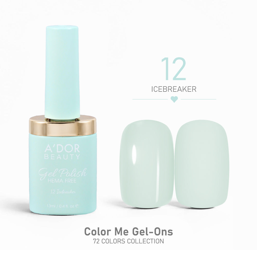 A'DOR HEMA-Free Gel Polish - 12 - Icebreaker - 0.4 oz - Color Me Gel-Ons Collection