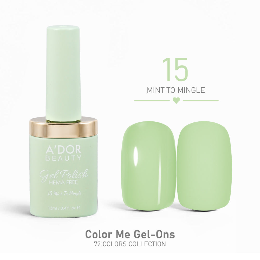 A'DOR HEMA-Free Gel Polish - 15 - Mint To Mingle - 0.4 oz - Color Me Gel-Ons Collection
