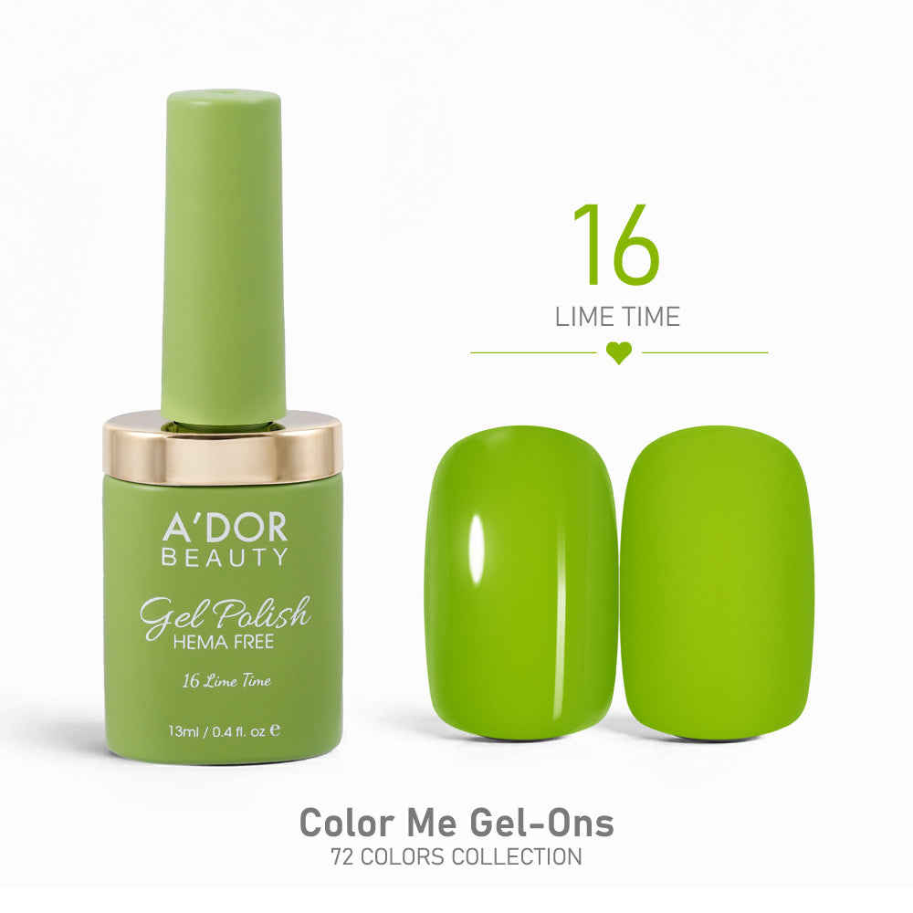 A'DOR HEMA-Free Gel Polish - 16 - Lime Time - 0.4 oz - Color Me Gel-Ons Collection