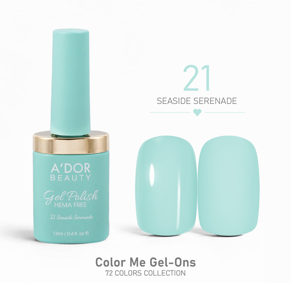 A'DOR HEMA-Free Gel Polish - 21 - Seaside Serenade - 0.4 oz - Color Me Gel-Ons Collection