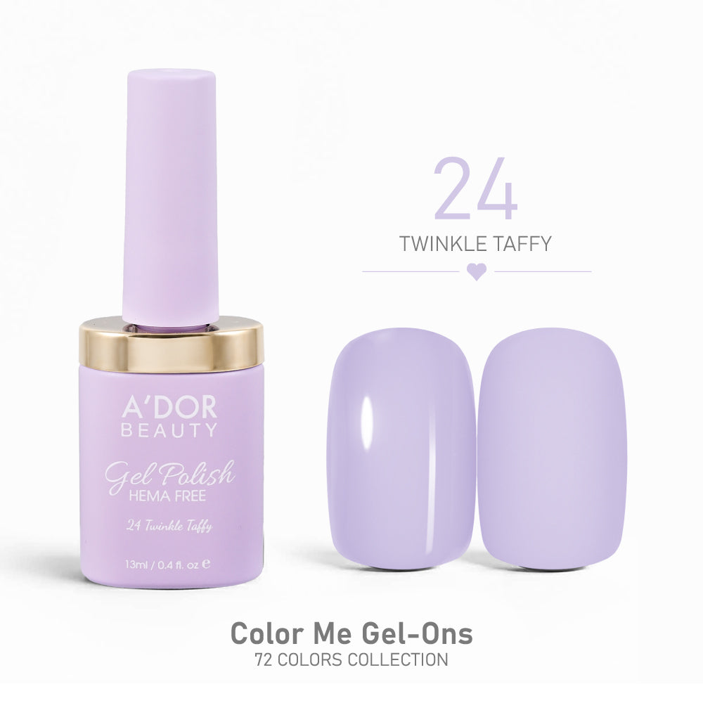 A'DOR HEMA-Free Gel Polish - 24 - Twinkle Taffy - 0.4 oz - Color Me Gel-Ons Collection
