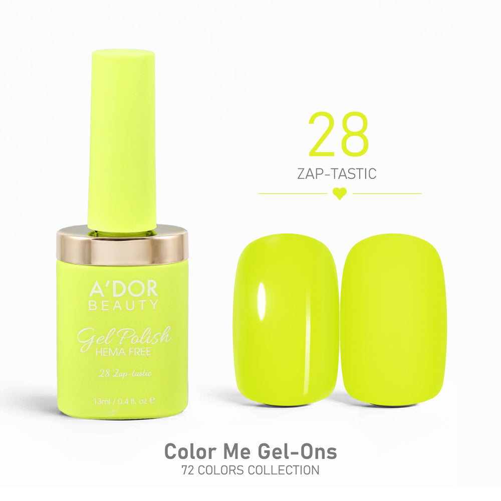 A'DOR HEMA-Free Gel Polish - 28 - Zap-tastic - 0.4 oz - Color Me Gel-Ons Collection