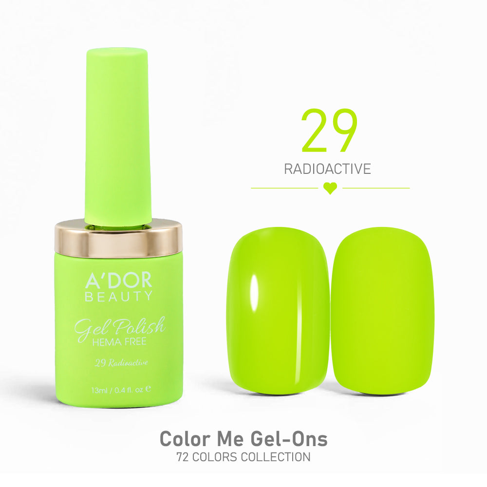 A'DOR HEMA-Free Gel Polish - 29 - Radioactive - 0.4 oz - Color Me Gel-Ons Collection