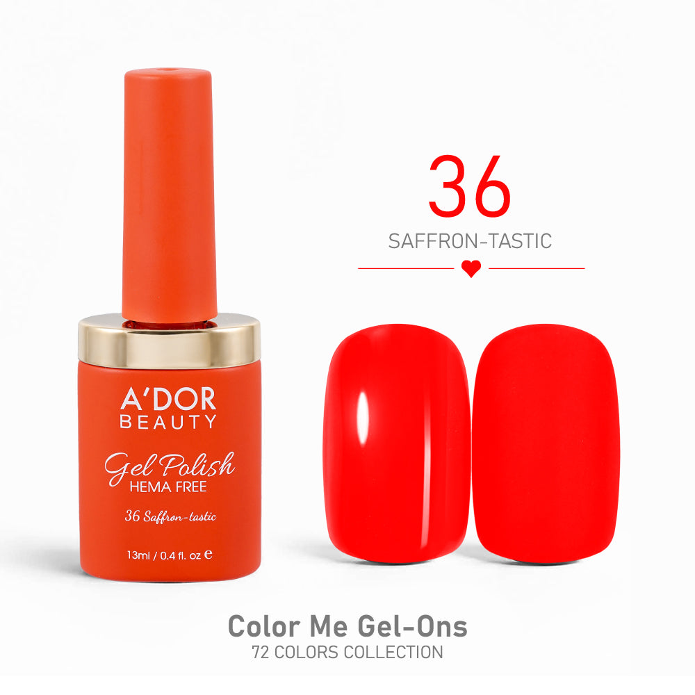 A'DOR HEMA-Free Gel Polish - 36 - Saffron-tastic - 0.4 oz - Color Me Gel-Ons Collection