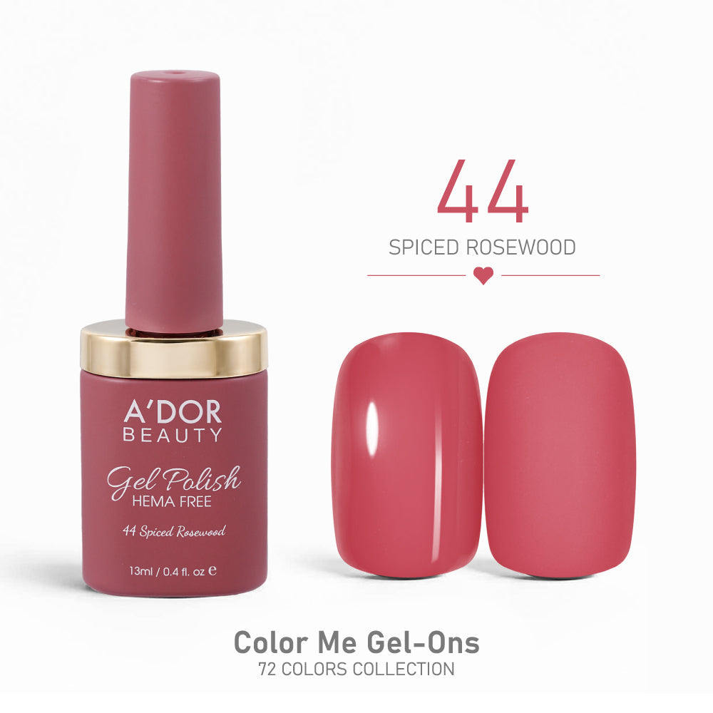 A'DOR HEMA-Free Gel Polish - 44 - Spiced Rosewood - 0.4 oz - Color Me Gel-Ons Collection