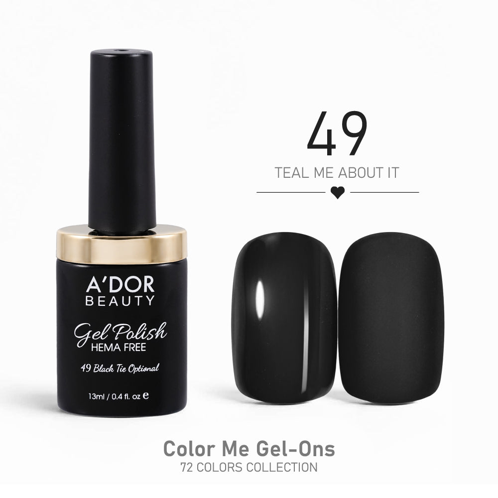 A'DOR HEMA-Free Gel Polish - 49 - Teal Me About It - 0.4 oz - Color Me Gel-Ons Collection