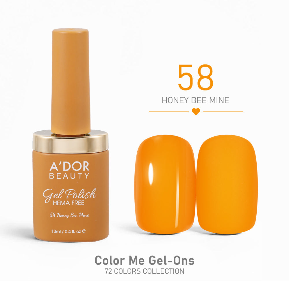 A'DOR HEMA-Free Gel Polish - 58 - Honey Bee Mine - 0.4 oz - Color Me Gel-Ons Collection