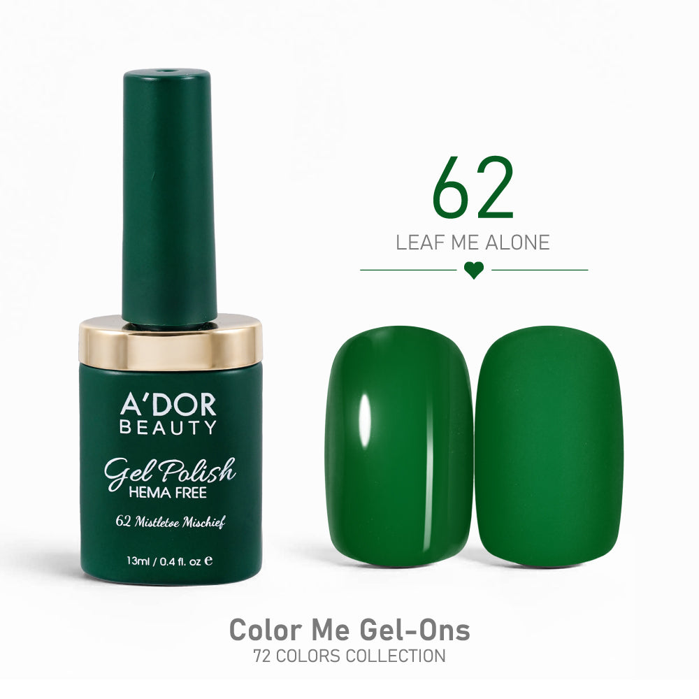 A'DOR HEMA-Free Gel Polish - 62 - Leaf Me Alone - 0.4 oz - Color Me Gel-Ons Collection