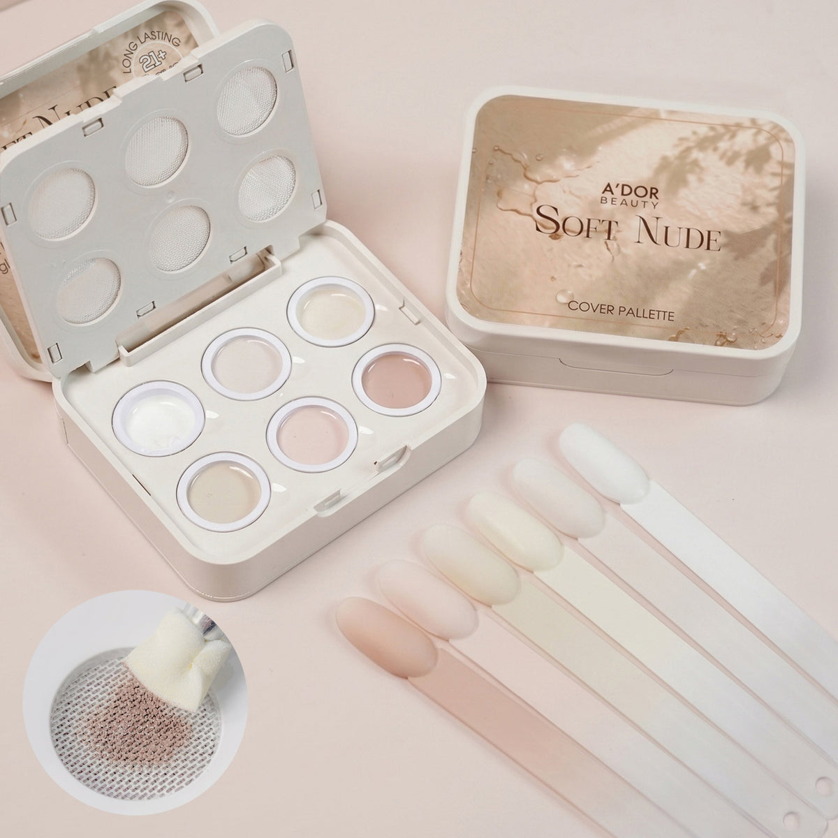 A'DOR Nail Cushion Ombre Gel Palatte - Soft Nude