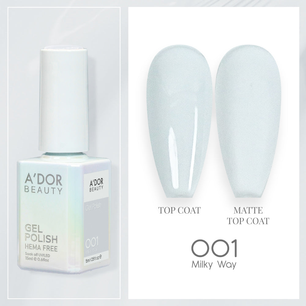 A'DOR HEMA-Free Gel Polish - 001 - Milky Way - 0.6 oz