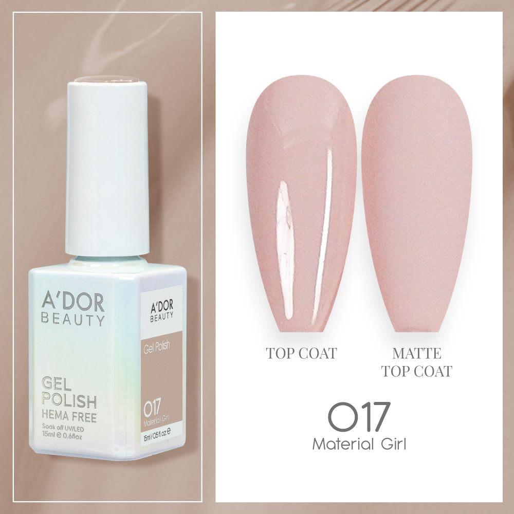 A'DOR HEMA-Free Gel Polish - 017 - Material Girl - 0.6 oz