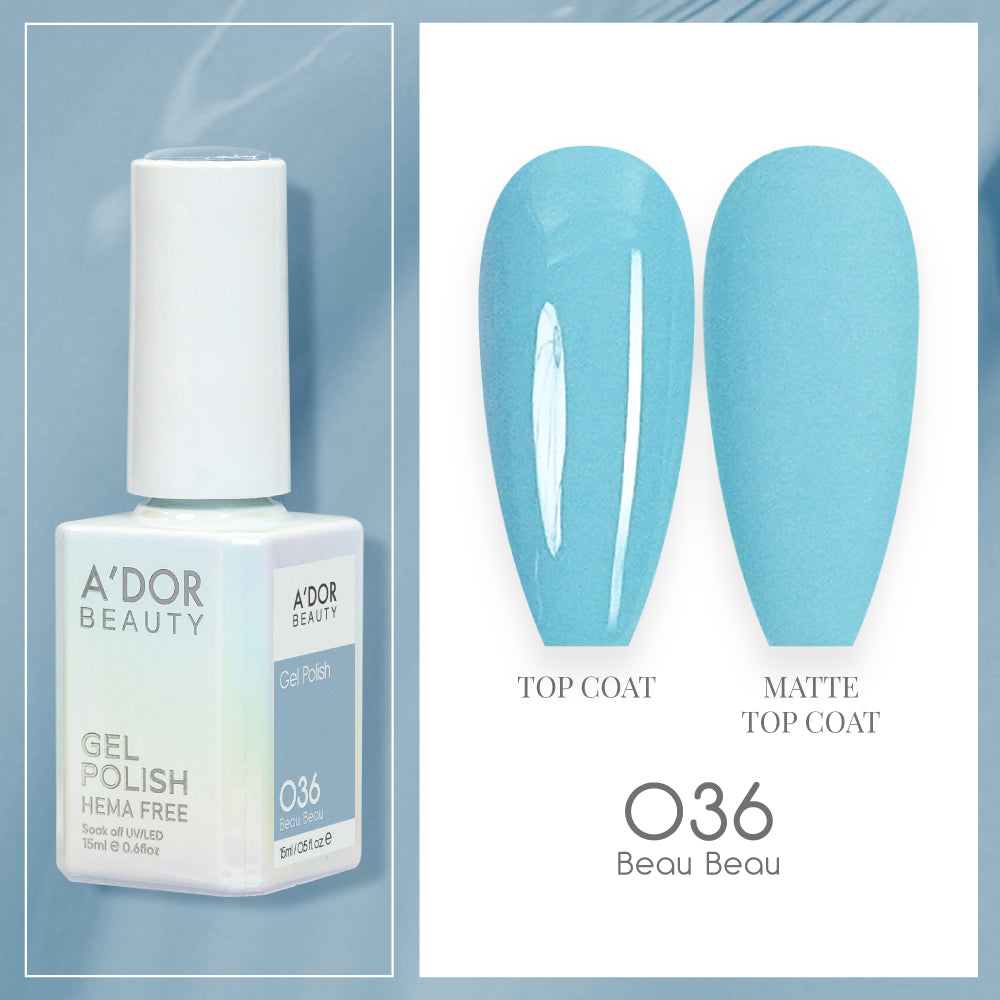 A'DOR HEMA-Free Gel Polish - 036 - Beau Beau - 0.6 oz