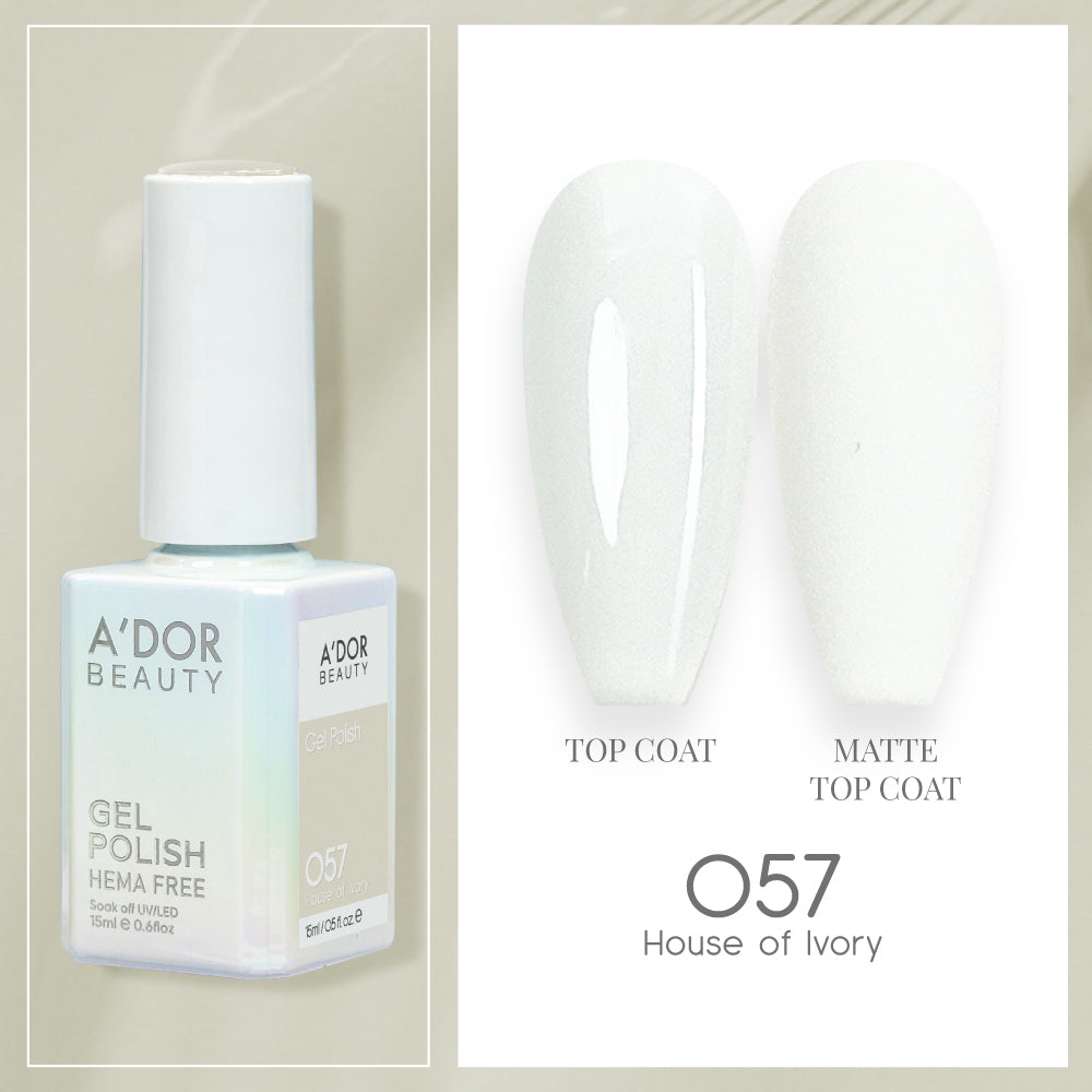 A'DOR HEMA-Free Gel Polish - 057 - House Of Ivory - 0.6 oz