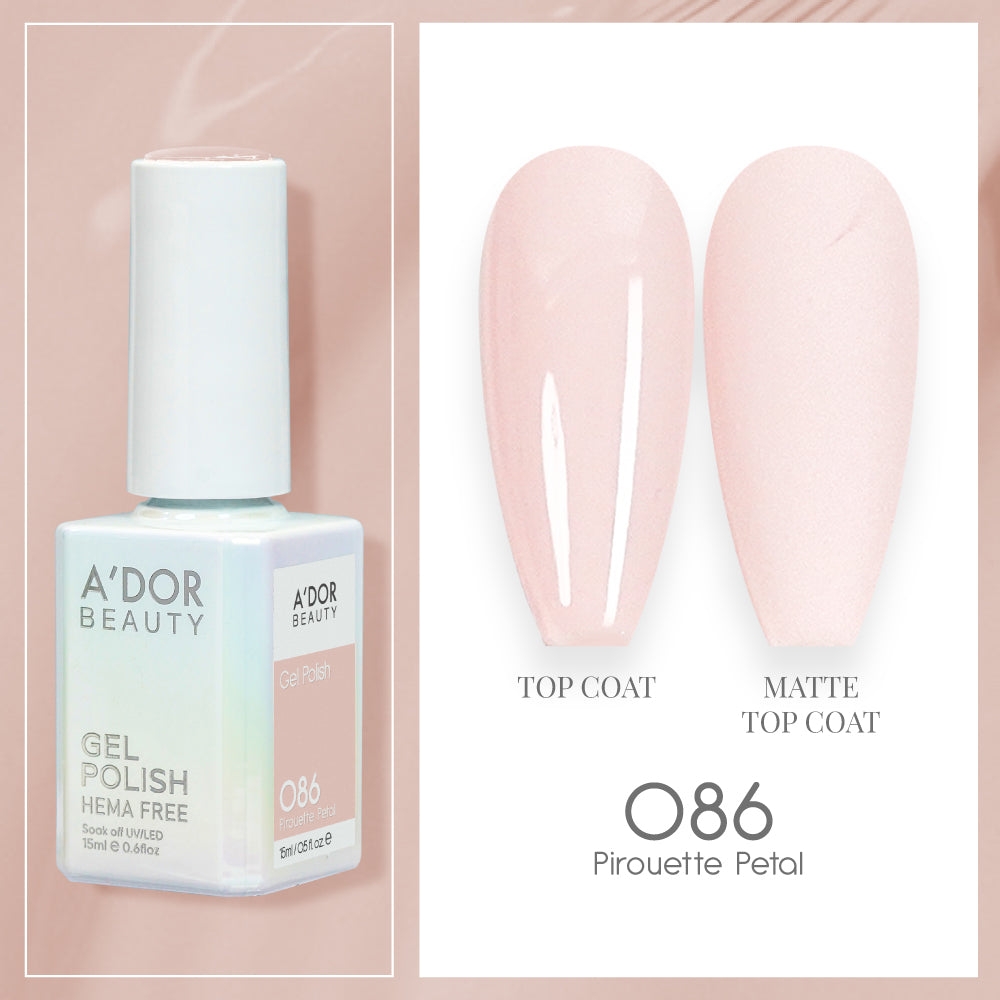 A'DOR HEMA-Free Gel Polish - 086 - Pirouette Petal - 0.6 oz