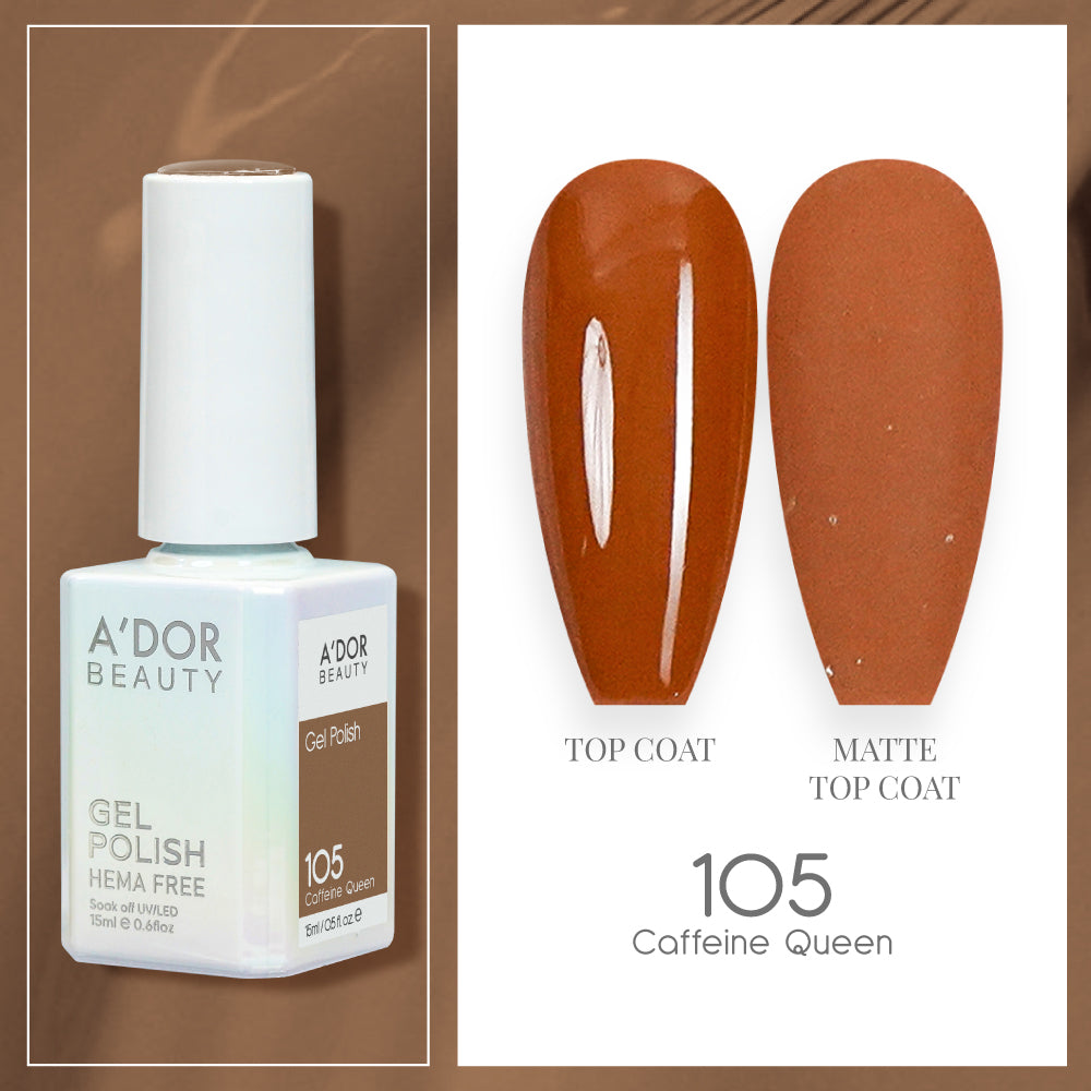A'DOR HEMA-Free Gel Polish - 105 - Caffeine Queen - 0.6 oz